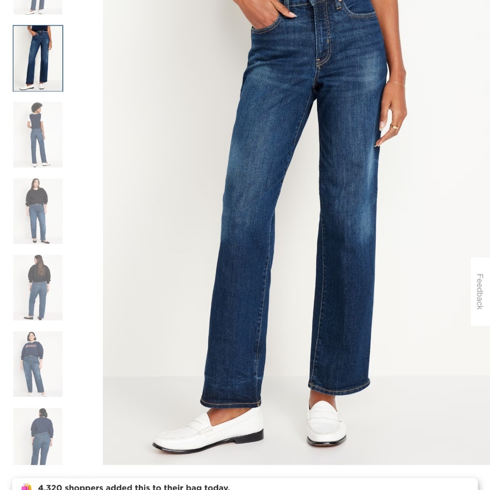 Old Navy OG Loose jeans in dark wash size 8 petite